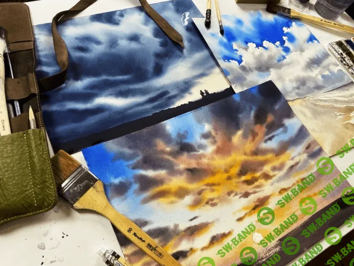 [Художник Online] [Дарья Куцаева] Мини-курс Акварельное небо (2020)