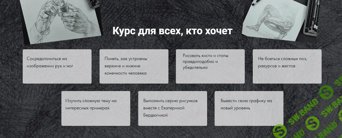 [Художник online, Екатерина Бердюгина] Анатомия конечностей. Руки и ноги (2023)
