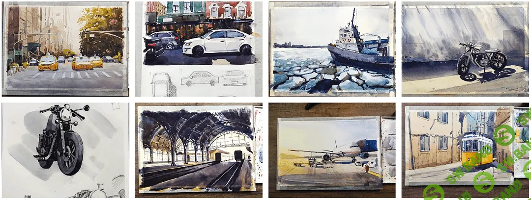[Художник Online] Транспорт акварелью (2024)