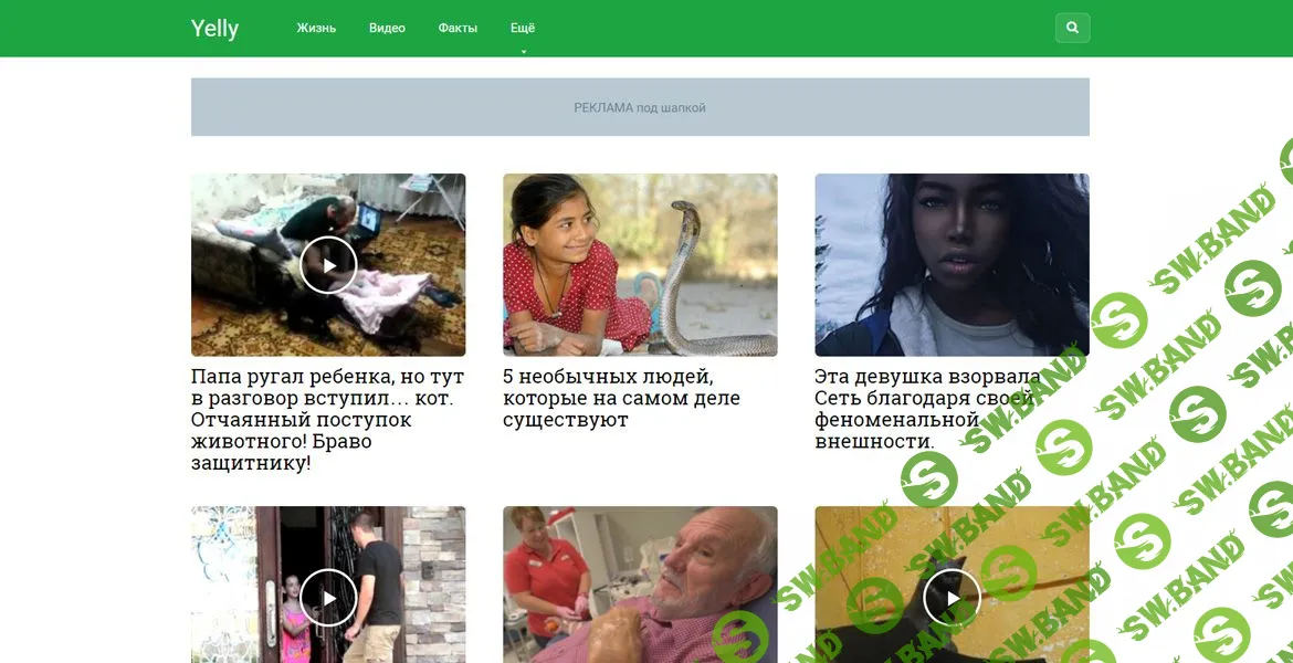 Yelly v2.6.0 - WordPress шаблон под вирусный контент