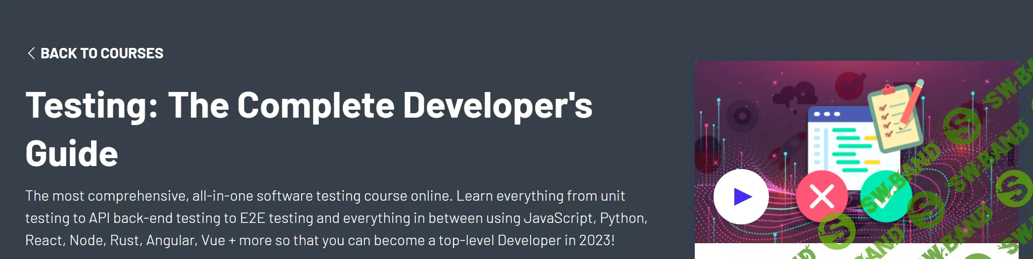 [zerotomastery] Тестирование - Полное руководство для разработчиков (2023)