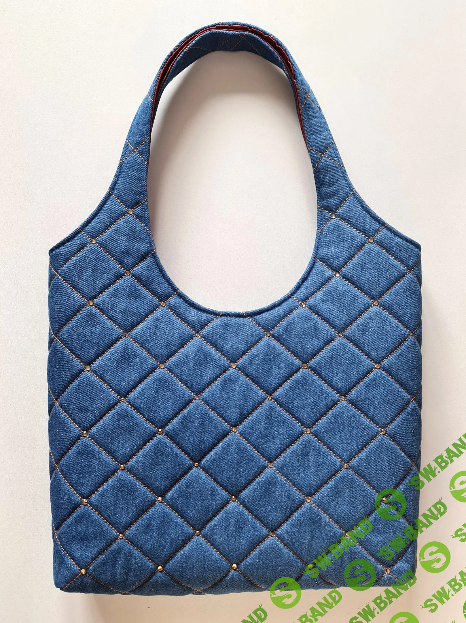 [Журавлик] Джинсовая сумка со стразами (2024)
