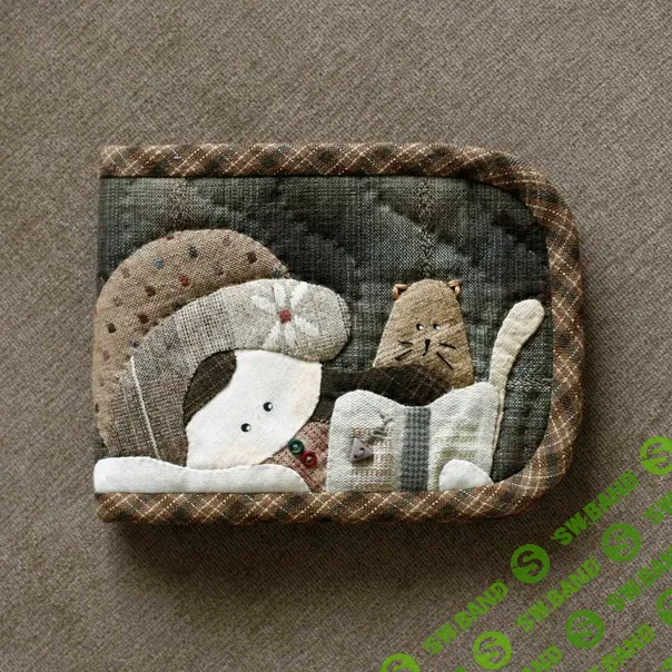 [Журавлик] Складной кошелек Тедди в технике японского пэчворка (2024)