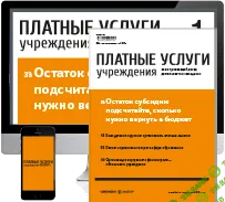 Журнал "Платные услуги учреждения"