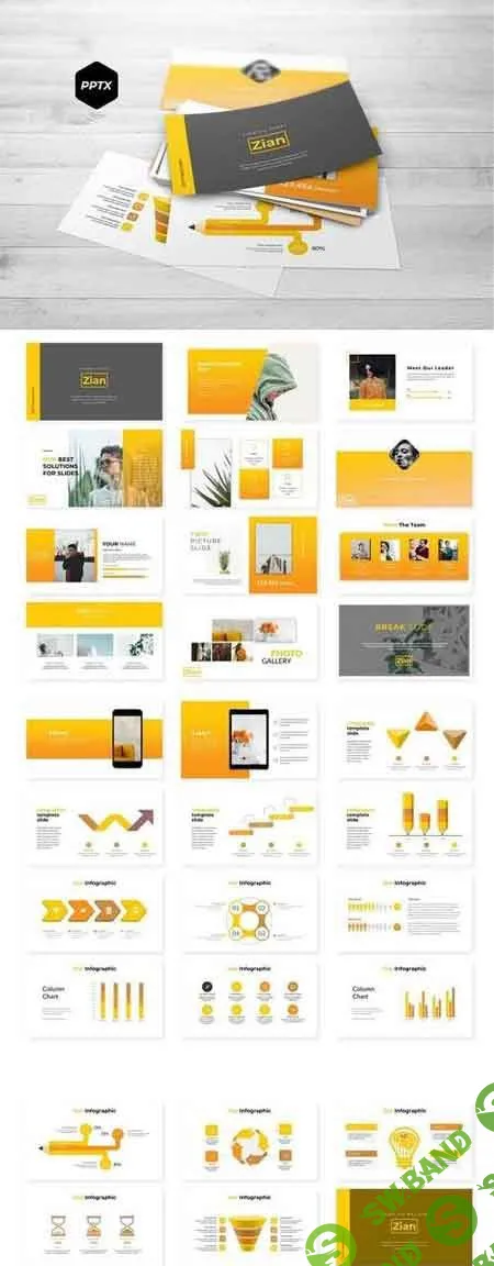 Zian - Powerpoint, Keynote, Google Sliders Templates