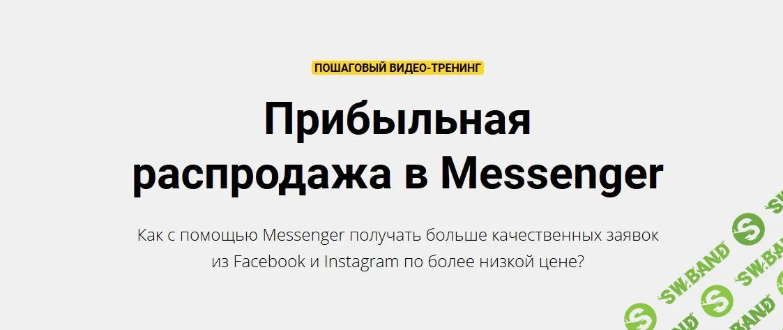 [Зуши Плетнев] Прибыльная распродажа в Messenger (2019)